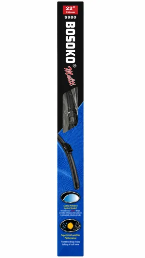 Миниатюра на Автомобилна чистачка BOSOKO 22" (550 mm) с 10 адаптера