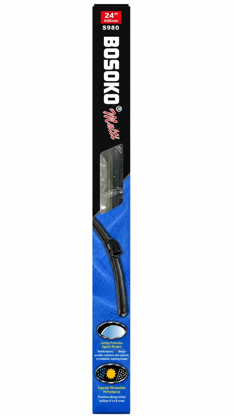 Автомобилна чистачка BOSOKO 24" (600 mm) с 10 адаптера