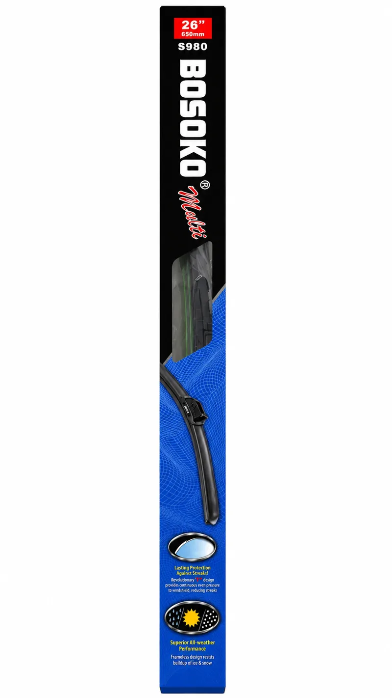 Автомобилна чистачка BOSOKO 26" (650 mm) с 10 адаптера